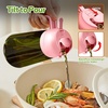 image:imageYARRAMATE 16oz470ml LightBlocking Dark Oil Sprayer for Cooking 2 in 1 Olive Oil Dispenser Bottle for KitchenDark Green Glass Oil Bottle FoodGrade Oil Mister for Air Fryer BBQ LotusRootPink162Pcs BlackPink