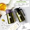 image:imageYARRAMATE 16oz470ml LightBlocking Dark Oil Sprayer for Cooking 2 in 1 Olive Oil Dispenser Bottle for KitchenDark Green Glass Oil Bottle FoodGrade Oil Mister for Air Fryer BBQ LotusRootPink172Pcs BlackPurple