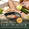 image:imageYARRAMATE 16oz470ml LightBlocking Dark Oil Sprayer for Cooking 2 in 1 Olive Oil Dispenser Bottle for KitchenDark Green Glass Oil Bottle FoodGrade Oil Mister for Air Fryer BBQ LotusRootPink11Pomelo
