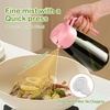 image:imageYARRAMATE 16oz470ml LightBlocking Dark Oil Sprayer for Cooking 2 in 1 Olive Oil Dispenser Bottle for KitchenDark Green Glass Oil Bottle FoodGrade Oil Mister for Air Fryer BBQ LotusRootPink162Pcs BlackPink