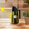 image:imageYARRAMATE 16oz470ml LightBlocking Dark Oil Sprayer for Cooking 2 in 1 Olive Oil Dispenser Bottle for KitchenDark Green Glass Oil Bottle FoodGrade Oil Mister for Air Fryer BBQ LotusRootPink01Black