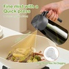 image:imageYARRAMATE 16oz470ml LightBlocking Dark Oil Sprayer for Cooking 2 in 1 Olive Oil Dispenser Bottle for KitchenDark Green Glass Oil Bottle FoodGrade Oil Mister for Air Fryer BBQ LotusRootPink10Grey