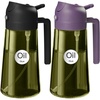image:imageYARRAMATE 16oz470ml LightBlocking Dark Oil Sprayer for Cooking 2 in 1 Olive Oil Dispenser Bottle for KitchenDark Green Glass Oil Bottle FoodGrade Oil Mister for Air Fryer BBQ LotusRootPink172Pcs BlackPurple