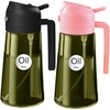 image:imageYARRAMATE 16oz470ml LightBlocking Dark Oil Sprayer for Cooking 2 in 1 Olive Oil Dispenser Bottle for KitchenDark Green Glass Oil Bottle FoodGrade Oil Mister for Air Fryer BBQ LotusRootPink162Pcs BlackPink