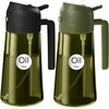 image:imageYARRAMATE 16oz470ml LightBlocking Dark Oil Sprayer for Cooking 2 in 1 Olive Oil Dispenser Bottle for KitchenDark Green Glass Oil Bottle FoodGrade Oil Mister for Air Fryer BBQ LotusRootPink182Pcs BlackOliveGreen