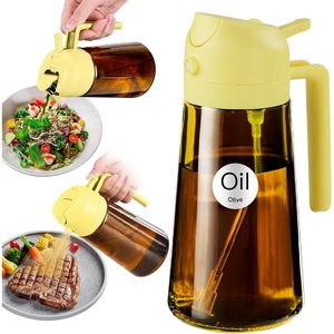 image:imageYARRAMATE 16oz470ml LightBlocking Dark Oil Sprayer for Cooking 2 in 1 Olive Oil Dispenser Bottle for Kitchen Premium Blue Glass Oil Bottle FoodGrade Oil Mister for Air Fryer BBQ BlackNavy1Pc Pomelo