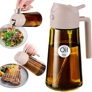 image:imageYARRAMATE 16oz470ml LightBlocking Dark Oil Sprayer for Cooking 2 in 1 Olive Oil Dispenser Bottle for Kitchen Premium Blue Glass Oil Bottle FoodGrade Oil Mister for Air Fryer BBQ BlackNavy1Pc LotusRootPink