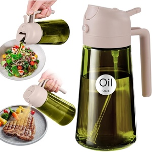 image:imageYARRAMATE 16oz470ml LightBlocking Dark Oil Sprayer for Cooking 2 in 1 Olive Oil Dispenser Bottle for KitchenDark Green Glass Oil Bottle FoodGrade Oil Mister for Air Fryer BBQ LotusRootPink13LotusRootPink