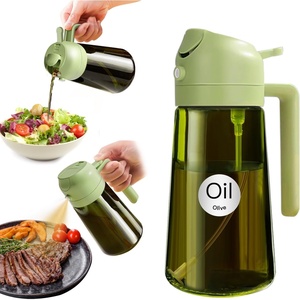 image:imageYARRAMATE 16oz470ml LightBlocking Dark Oil Sprayer for Cooking 2 in 1 Olive Oil Dispenser Bottle for KitchenDark Green Glass Oil Bottle FoodGrade Oil Mister for Air Fryer BBQ LotusRootPink02Green