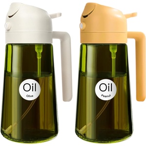 image:imageYARRAMATE 16oz470ml LightBlocking Dark Oil Sprayer for Cooking 2 in 1 Olive Oil Dispenser Bottle for KitchenDark Green Glass Oil Bottle FoodGrade Oil Mister for Air Fryer BBQ LotusRootPink212Pcs WhiteOrange