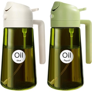 image:imageYARRAMATE 16oz470ml LightBlocking Dark Oil Sprayer for Cooking 2 in 1 Olive Oil Dispenser Bottle for KitchenDark Green Glass Oil Bottle FoodGrade Oil Mister for Air Fryer BBQ LotusRootPink202Pcs GreenWhite